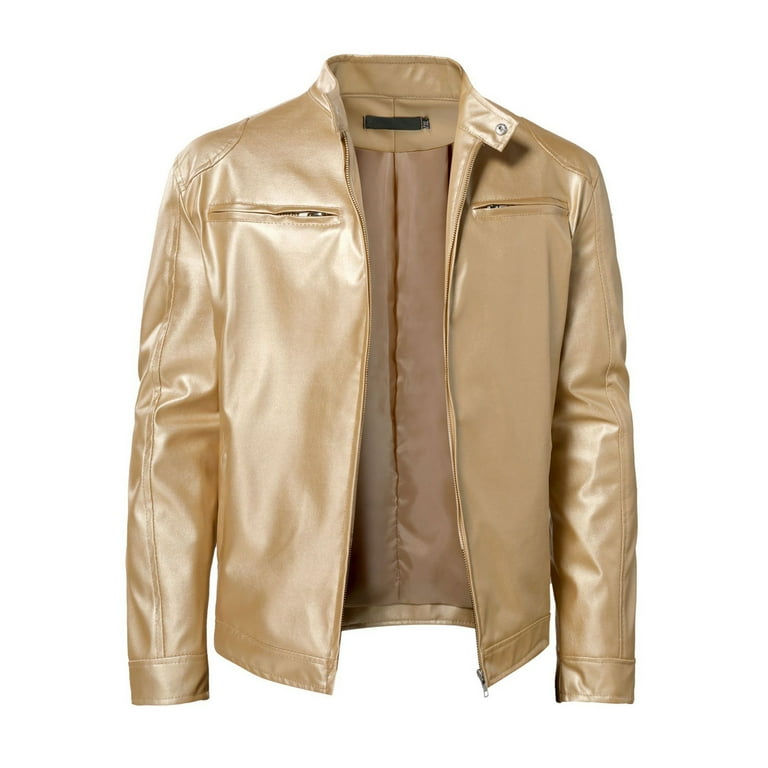 Hontri Men's Denim Jackets Men's Autumn and Winter Stand Collar