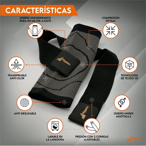 Tobillera Deportiva de Compresión, Tobillera para Esguince Ortopédica,  Compresión Ajustables, Transpirable, Diseño para Hombre y Mujer  Multi-Talla, Soporte para Tobillo, Elástica Estabilizadora Hyperz  TOBILLERAAL50 | Walmart en línea
