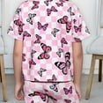 thumbnail image 5 of Girls Clothes Summer 2 Piece Outfits T-Shirts and Biker Shorts Kids Fashion Clothing Sets Pink 7-8 Years, 5 of 7