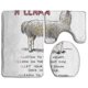 thumbnail image 1 of ABPHQTO Llama divertida Juego de alfombras de baño de 3 piezas Alfombra de baño Alfombra de contorno y tapa de inodoro, 1 of 2