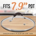 thumbnail image 4 of NutriChef Cooking Pot Lid 2.5 Quart - See-Through Tempered Glass Lids, Stainless Steel Rim, Brown, 4 of 5