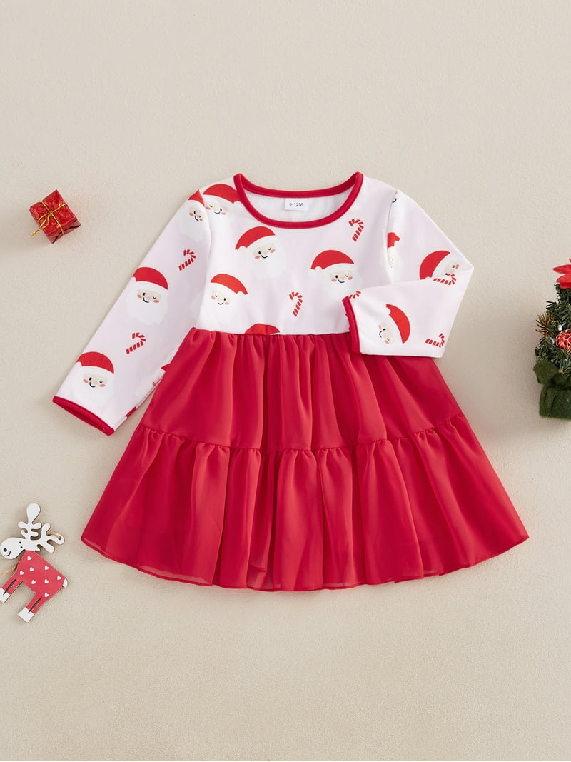 Baby Toddler Girls Christmas Dresses, 12 18 24 Months 2T 3T 4T