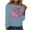 Blue, variant on CLOISE Breast Cancer Blouses Women Long Sleeve Crewneck Tshirts Ribbon Pink Breast Cancer Survivor Gifts Tee Shirts Cute Comfy Shirts Cancer Support Clothes Army Green XL
