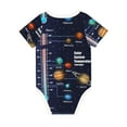 thumbnail image 2 of Daiia Solar System Printed Unisex-Baby Short Sleeve Onesies Bodysuits Baby Climbing Clothes Soft and Comfortable Romper with Expandable Shoulder Design-2 Years, 2 of 8