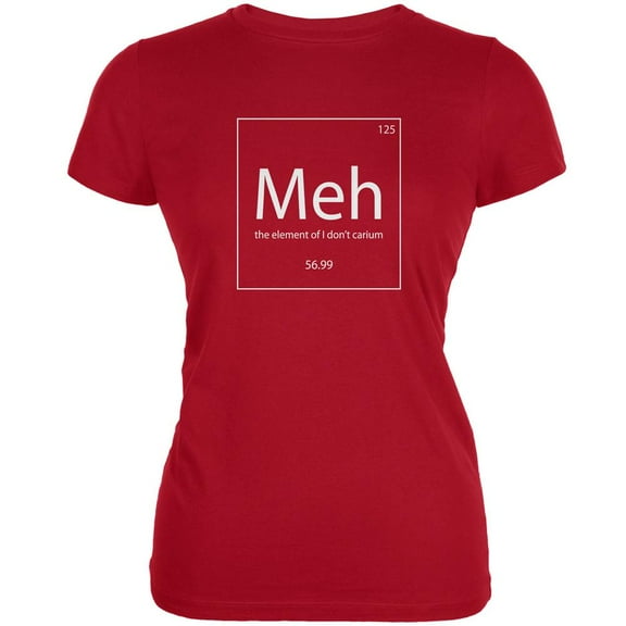Meh Periodic Table Red Juniors Soft T-Shirt - Small