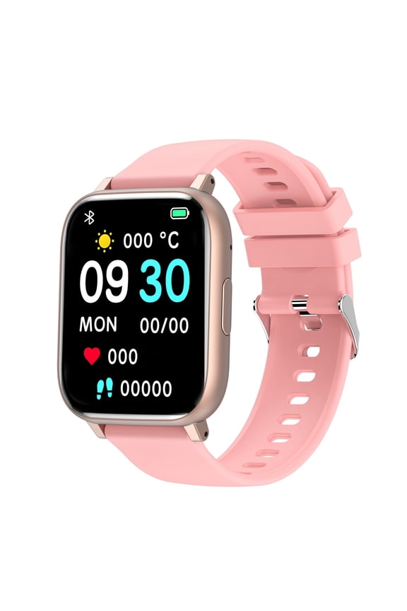 for Android and iOS, IP67 Waterproof Fitness Watch for Women Men, Multiple Motion Modes 1.3inch IPS Screen, Remote Control Photography, for Gift Pink