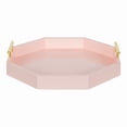 thumbnail image 3 of Kate and Laurel Lipton Decorative Modern Octagon Tray, 18 x 18, Pink and Gold, Chic Serving Tray for Storage, Organization, and Display, 3 of 7