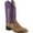 Light Brown Suede with Stars / Purple, variant on Old West Children's Broad Square Toe Boots