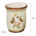 thumbnail image 3 of Garden Tropics Wastebasket | Cockatoo and Toucan Bird Designs | Tropical Style Trash Can for Bathroom | Dimensional Accessory, 3 of 5