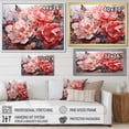 thumbnail image 4 of Designart "Floral Harmony Pink Red Line Art I" Modern Wall Art Print, 4 of 5