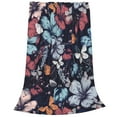 thumbnail image 2 of Pofeuu Flowers ad Butterflies Print Ultra-Soft Micro Fleece Blanket,for Bed Or Sofa,All Season Throw Blankets Flannel Blanket-50"x40", 2 of 7