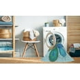 thumbnail image 2 of Ahgly Company Machine Washable Indoor Round Transitional Green Area Rugs, 6' Round, 2 of 7