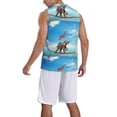 thumbnail image 2 of Naloa Elephant Giraffe Basketball Jersey Reversible Men's Mesh Athletic Sports Shirts Training Practice S-4XLSmall, 2 of 6