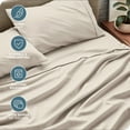 thumbnail image 6 of Bare Home Premium 1800 Collection 4-Piece Bed Sheet Set, Full, Wheat, 6 of 11