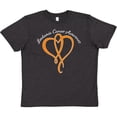 thumbnail image 3 of Inktastic Leukemia Awareness with Orange Ribbon Heart Youth T-Shirt, 3 of 5