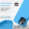 thumbnail image 4 of Compatible with iPhone 14 Pro Max Case, Upgraded Slim Liquid Silicone Case, [Anti-Scratch Soft Microfiber Lining] Full Covered Soft Gel Rubber 14 Pro Max iPhone Case 6.7 inch - Blue, 4 of 13