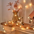 Battery-Powered Plastic Flower LED String Lights - Switch-Controlled ...