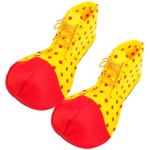 Un par de zapatos de payaso de tamaño medio Dot Disfraz de Halloween Zapatos de payaso para mujeres (Color al azar)