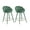 Green, variant on Guyou 25.5" Bar Stool Set of 2, Modern Velvet Upholstered Counter Height Barstools with Petal Back and Gold Metal Ring Footrest for Kitchen Island Home Bar Restaurant, Cream