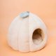 thumbnail image 1 of Nido para Perros y Gatos Cueva con Cojín de Franela Extraíble para Perros Gatos de Tamaño Pequeño y Mediano (Beige, 45X45CM) ER, 1 of 5
