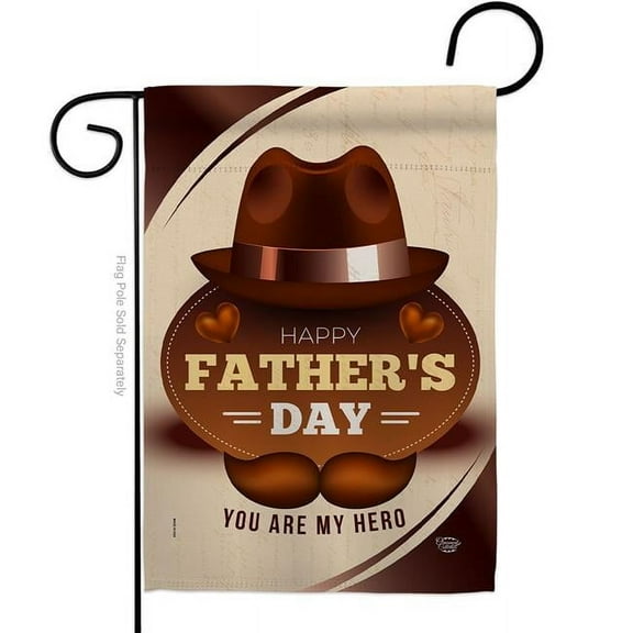 Ornament Collection G192365-BO You Are My Hero Family Father Day 13 x 18.5 in. Double-Sided Decorative Vertical Garden Flags for House Decoration Banner Yard Gift