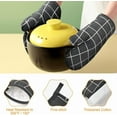 thumbnail image 6 of HEETLY Pot Holders and Oven Mitts Set, 6 Piece Cotton Kitchen Set (2 Oven Mitts + 4 Pot Holders), Heat Resistant 392°F for Cooking Baking Grilling, 6 of 10