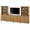 Oak Brown, variant on Modern Entertainment Center with Bookshelves and Cabinets for 75" TVs,Oak