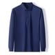 thumbnail image 2 of Camisa de manga larga con botones para hombre - Corte regular informal de negocios - Mezcla de poliéster y algodón, tallas M-XXXXL, 2 of 8