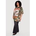 thumbnail image 3 of Women's Plus Size Hustle All Day 72 Graphic Hunter Camo Oversized Tee, 3 of 4