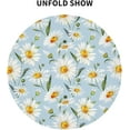 thumbnail image 4 of Daisy Print Tablecloth 60 Inch Round Wrinkle Free Farmhouse Spring Floral Tablecloth Suitable for Kitchen Decorantion/Indoor and Outdoor Dining Table/Party/Picnic, 4 of 6