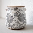 thumbnail image 5 of 6.68in. Tuscan Planter & Room and Home Decor, Decorative Vase, Indoor/Outdoor Ceramic Plant Pot, Drainage Hole, Vintage Grey, 5 of 14