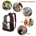 thumbnail image 5 of SEANATIVE See Through School Backpack for Kids Clear Transparent Bookbag Floral Printed Heavy Duty PVC Daypack Back to School Essential for Boys Girls Children, Butterfly Rose, 5 of 7