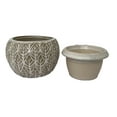 thumbnail image 2 of Sherborn Self Watering Glazed Ceramic Pot - White - 5.25 x 4.25", 2 of 2