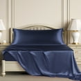 thumbnail image 6 of Unique Bargains 1 PC Satin Envelope Closure Body Pillowcases Navy 20"x72", 6 of 8