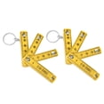 thumbnail image 2 of Folding Ruler, Premium 2Pcs ABS Folding Ruler Portable 0.5m Foldable Ruler with Keyfor Carpentry Laying Tiles Woodworking Ruler, 2 of 8