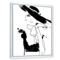 thumbnail image 3 of Beautiful Black and White Model Haute Couture Fashion Woman II 24 in x 32 in Framed Painting Canvas Art Print, by Designart, 3 of 5