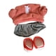 thumbnail image 5 of Ropa para muñecas de 14,5 pulgadas, camisa, pantalones, conjunto con un par de zapatos, suéter suave, camisa, pantalones cortos, ropa de muñeca a la rojo, 5 of 8