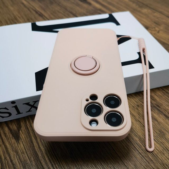 Funda de silicona magnética para iPhone 14 13 12 11 Pro Max XS X XR 7 8 Plus iPhone13 14Pro iPhone14 funda suave con soporte de anillo Tan Jianjun unisex