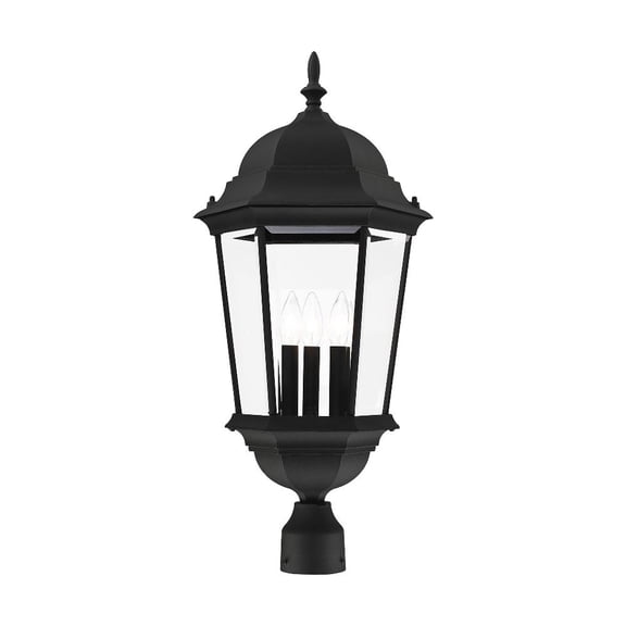 Livex Lighting - Hamilton - 3 Light Outdoor Post Top Lantern in Traditional