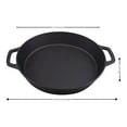 Large PreSeasoned Cast iron Skillet 17" with Dual Handles Outdoor