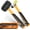 16oz, variant on 2-Piece Rubber Mallet Hammer Set, 8oz Rubber Hammer Mallet & 25mm Double-Faced Soft Mallet, Shockproof Fiberglass Handle with Cushion Grip, Damage-Free to Floor, Tile, Crafts