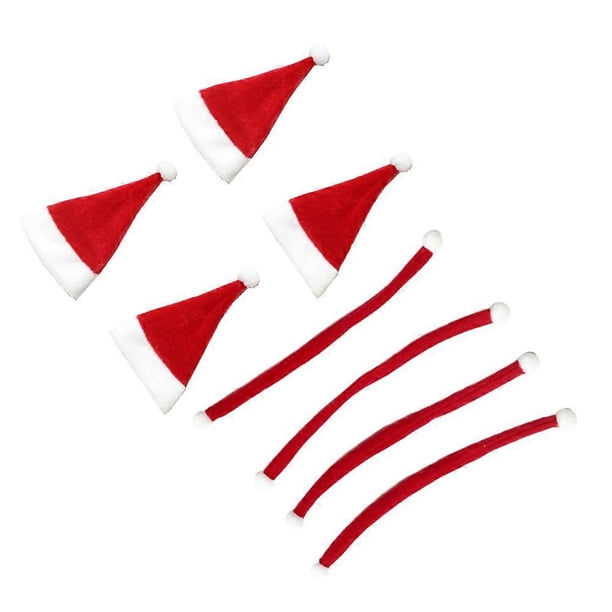Tiny Craft Hat and Scarf Decorations Red Cloth 5.5x8cm Hat 33x1.2cm Scarf 24Pcs