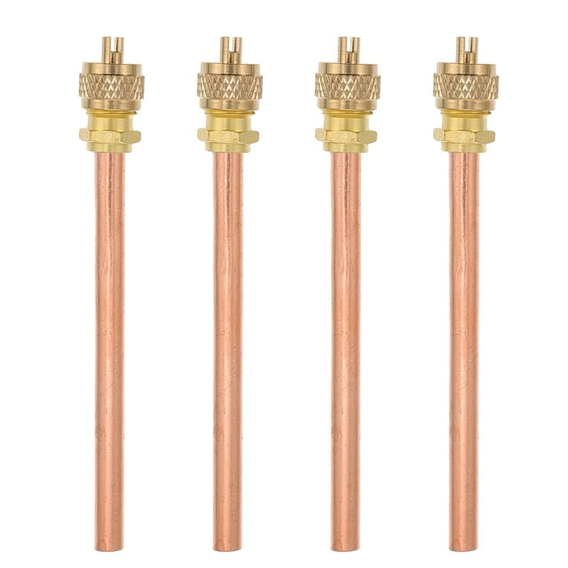 MasteelfCA 4PCS Service Access Valves 10.4cm Long Copper Air Conditioner Service Valves