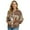 Brown-Horse Aztec Style, variant on DISNIMO Flower Printed Jackets for Women Long Sleeve Sweatshirts Zip Up Outwear Fashion Sweatshirt Jacket for Women, S