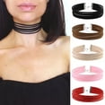 thumbnail image 2 of HOOUN Choker Necklace Black Velvet Classic Chain Collar Women Dress Jewelry US Sell-white, 2 of 9