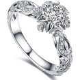 thumbnail image 1 of AKYUSGFL Fashion Rings for Women Synthetic Diamond Studded Zirconia Inlaid Rings Wedding Engagement Rings Jewelry Accessory Gifts, 1 of 5