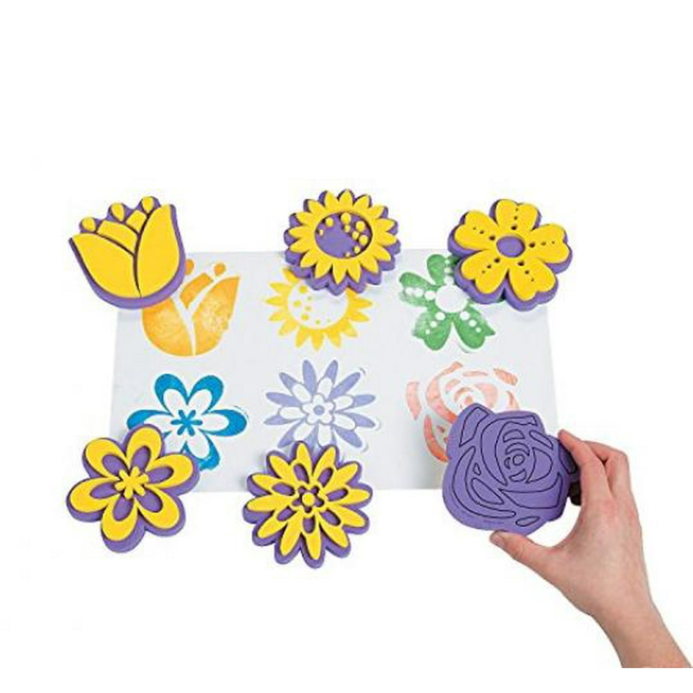 Foam Flower Stamps 12 Pack