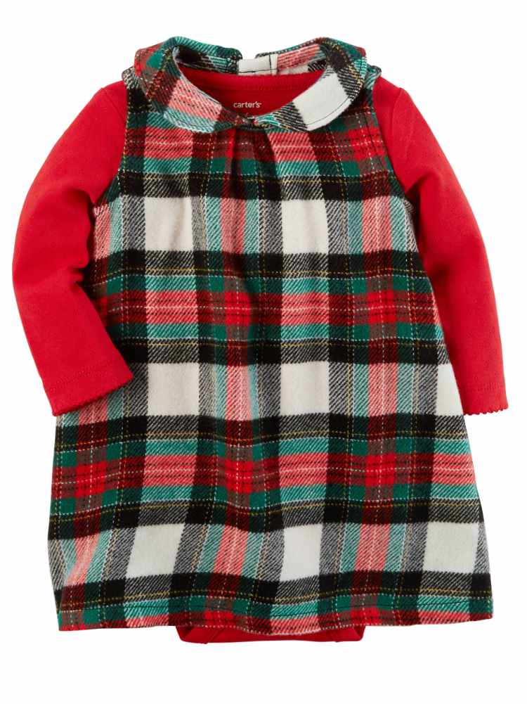 plaid baby outfit