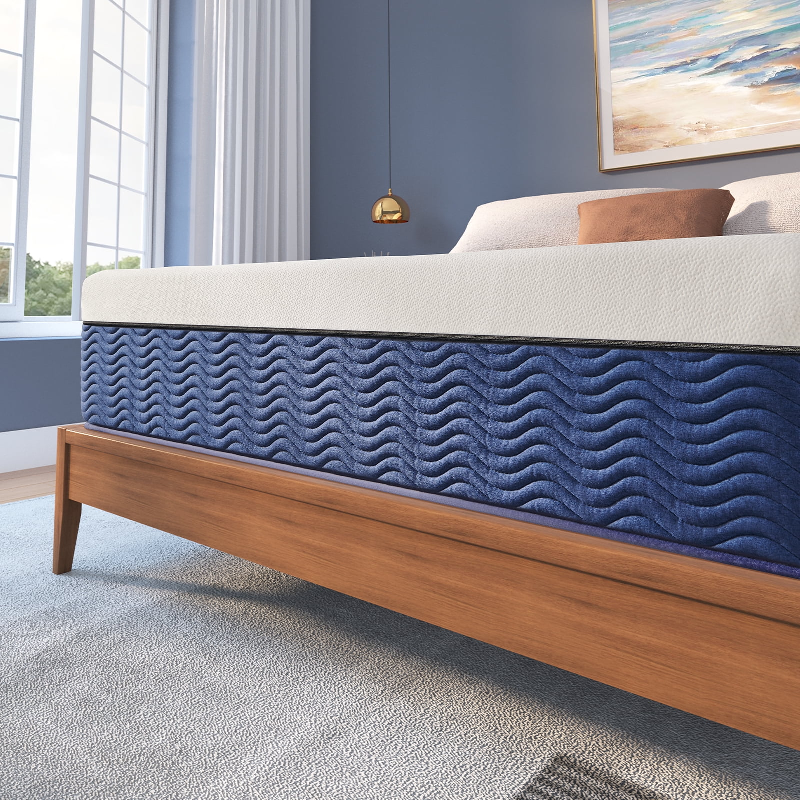 Queen Mattress, JIAVA 12" Soft Hybrid Innerspring Mattress, Queen