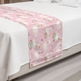 thumbnail image 2 of Swans Bed Runner, Gracious Floral Aquatic Bird with Crown Royalty Animal, Decorative Accent Bedding Scarf for Hotels Homes and Guestrooms, King, Rose Pink, by Ambesonne, 2 of 2